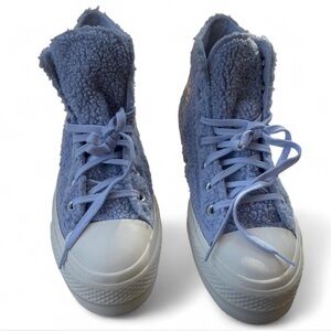 Converse Light Blue Fleece High-Tops